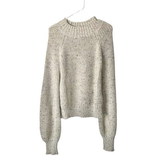 DOEN Lulu Alpaca Knit Ribbed Sweater in Oatmeal Sz S - Picture 2 of 7